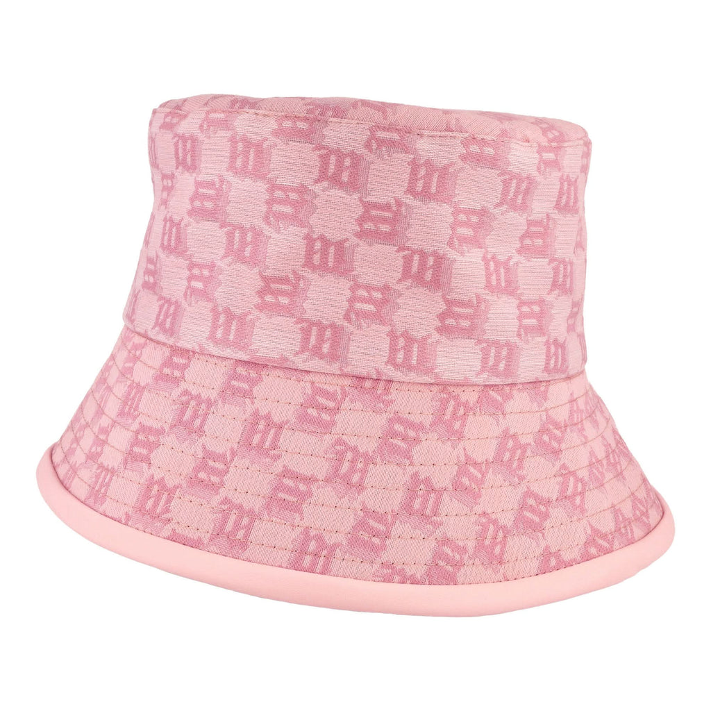 Leather-Trimmed Monogram Bucket Hat