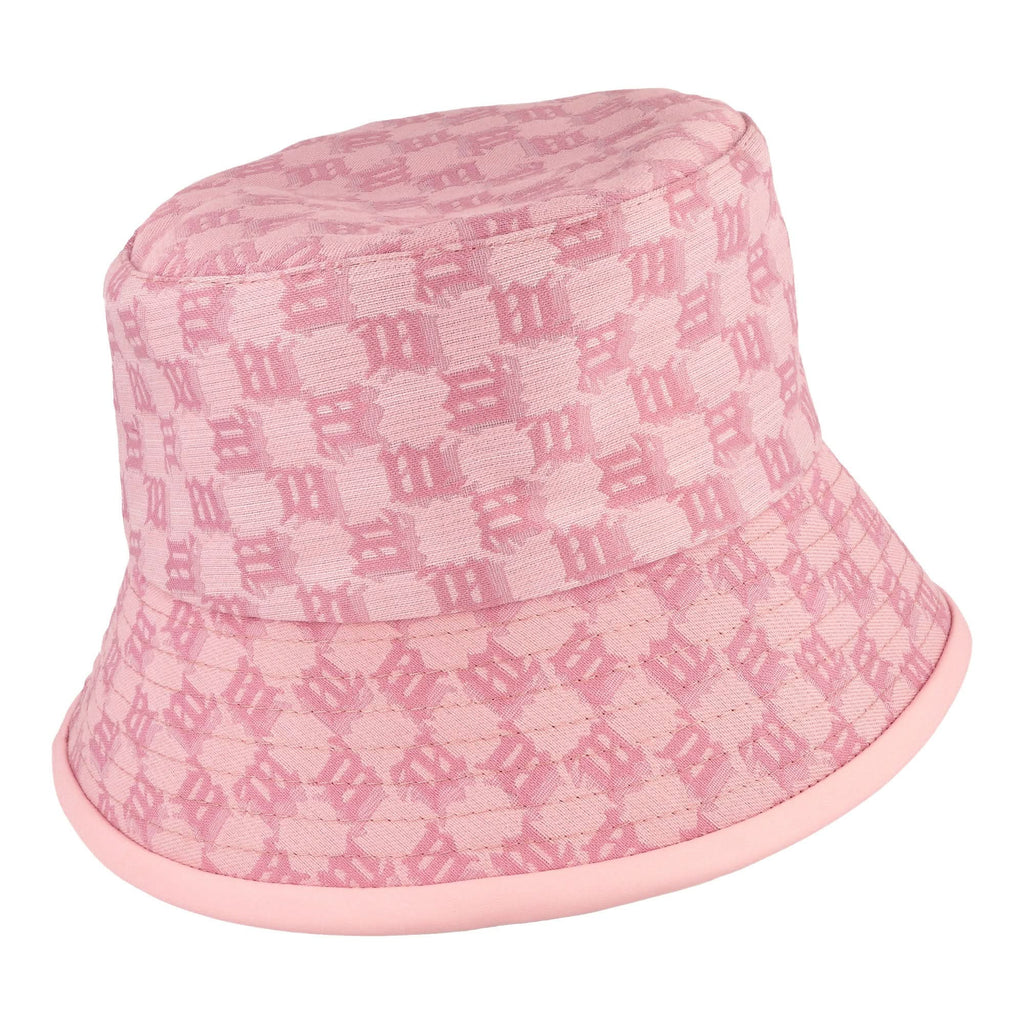 Leather-Trimmed Monogram Bucket Hat