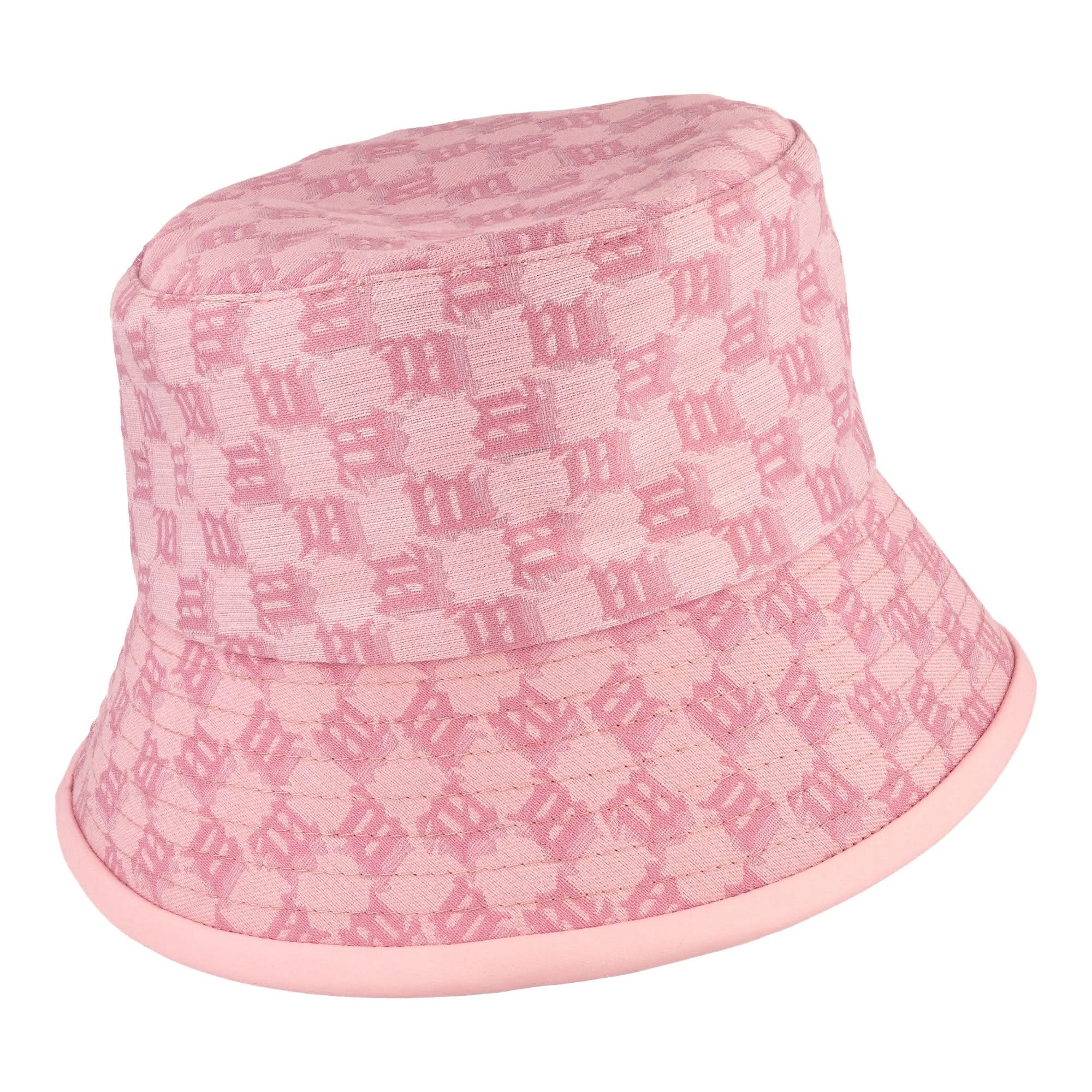 Leather-Trimmed Monogram Bucket Hat