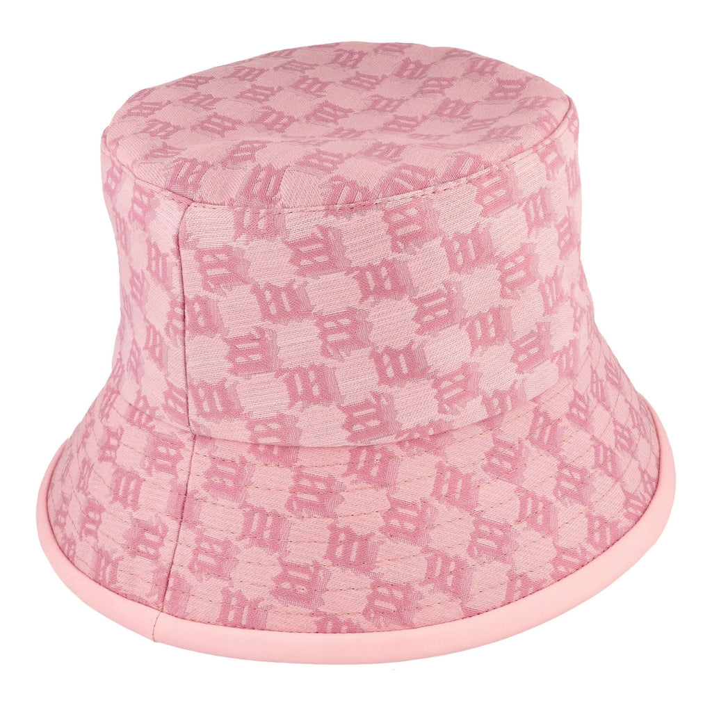 Leather-Trimmed Monogram Bucket Hat
