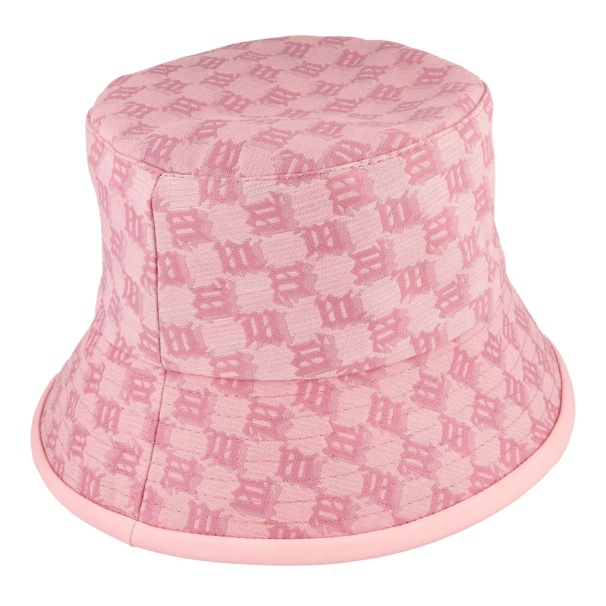 Leather-Trimmed Monogram Bucket Hat