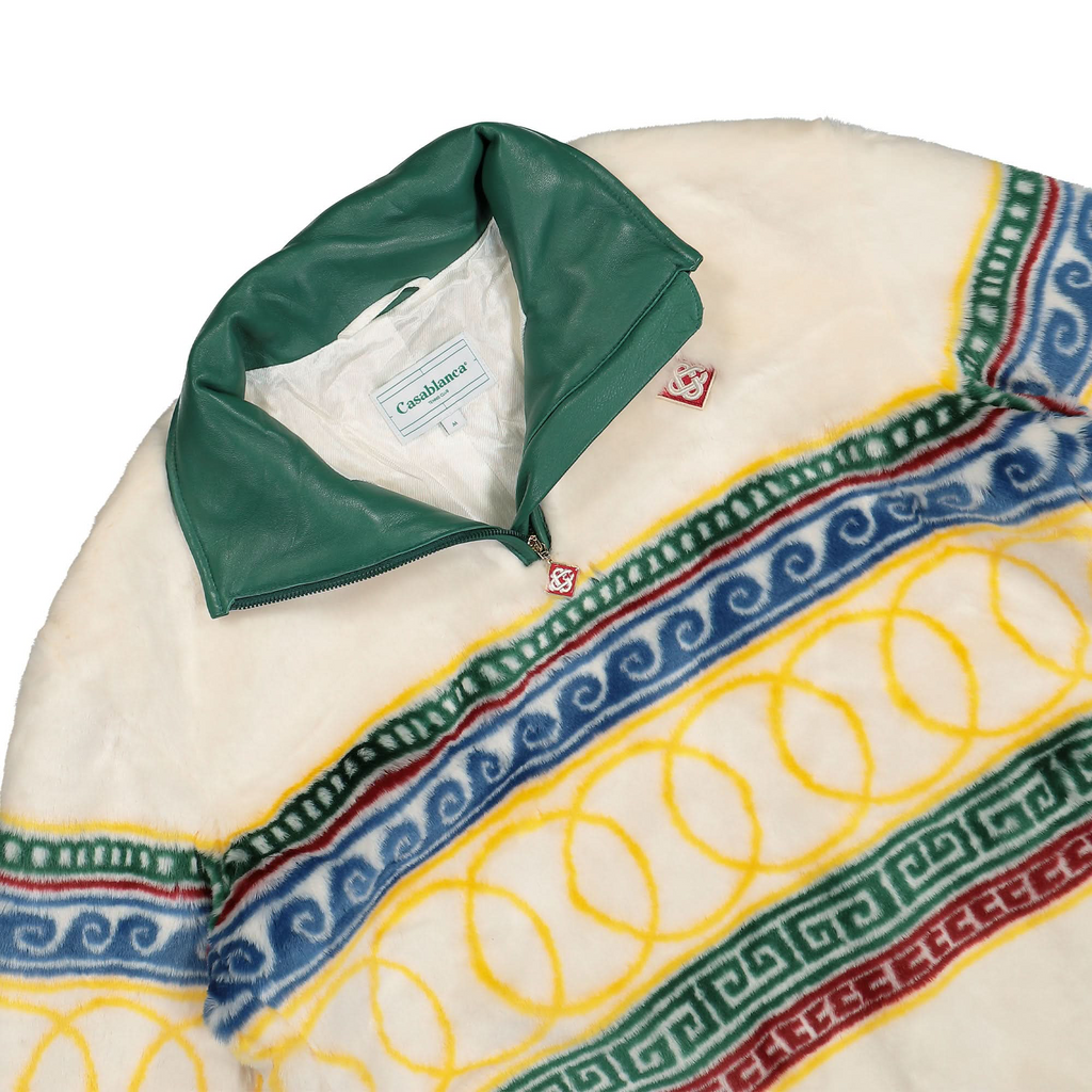 Jacquard Faux Fur Jacket