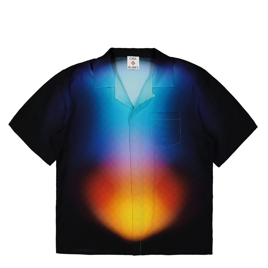 Gradient Silk Short Sleeve Shirt
