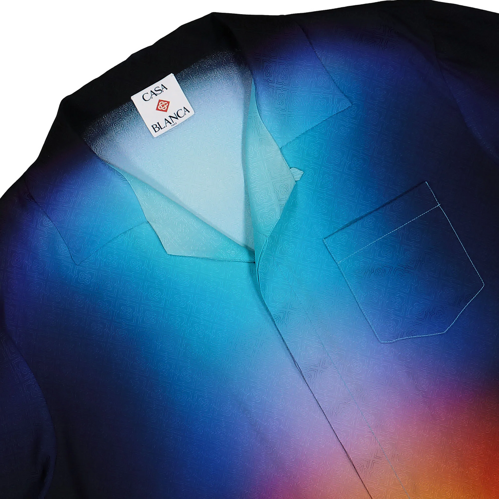 Gradient Silk Short Sleeve Shirt