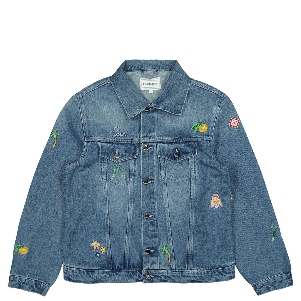 Embroidered Motif Denim Jacket