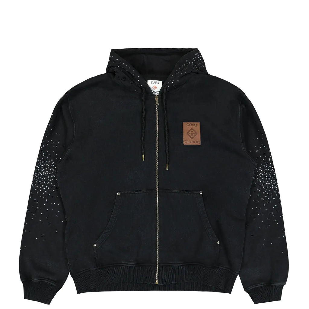 La Prémonition Crystal Embellished Zip Hoodie