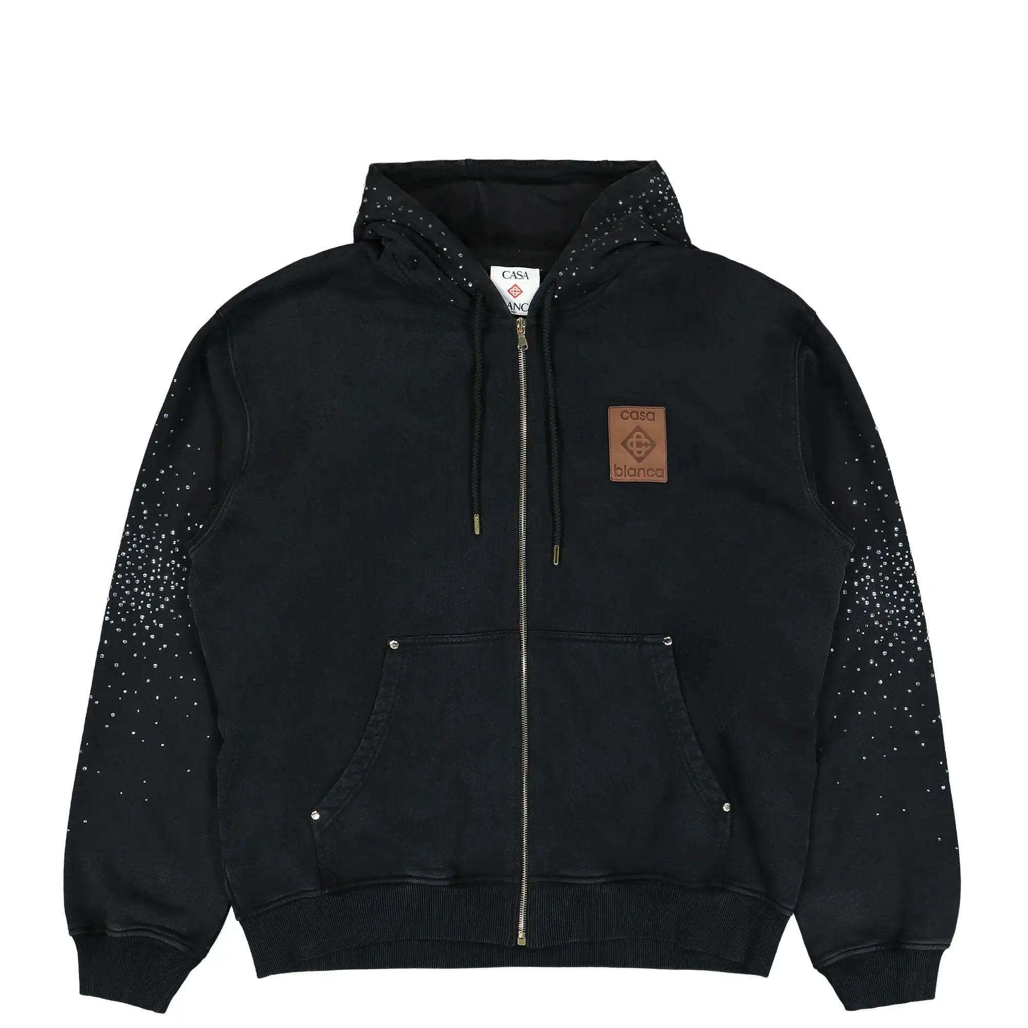 La Prémonition Crystal Embellished Zip Hoodie
