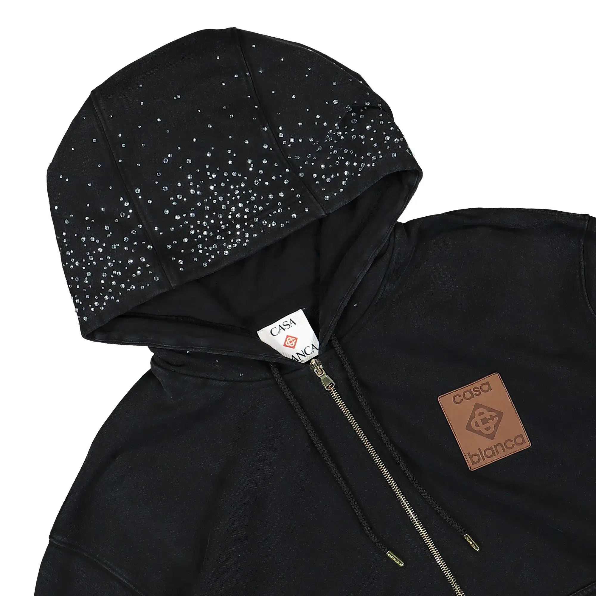 La Prémonition Crystal Embellished Zip Hoodie