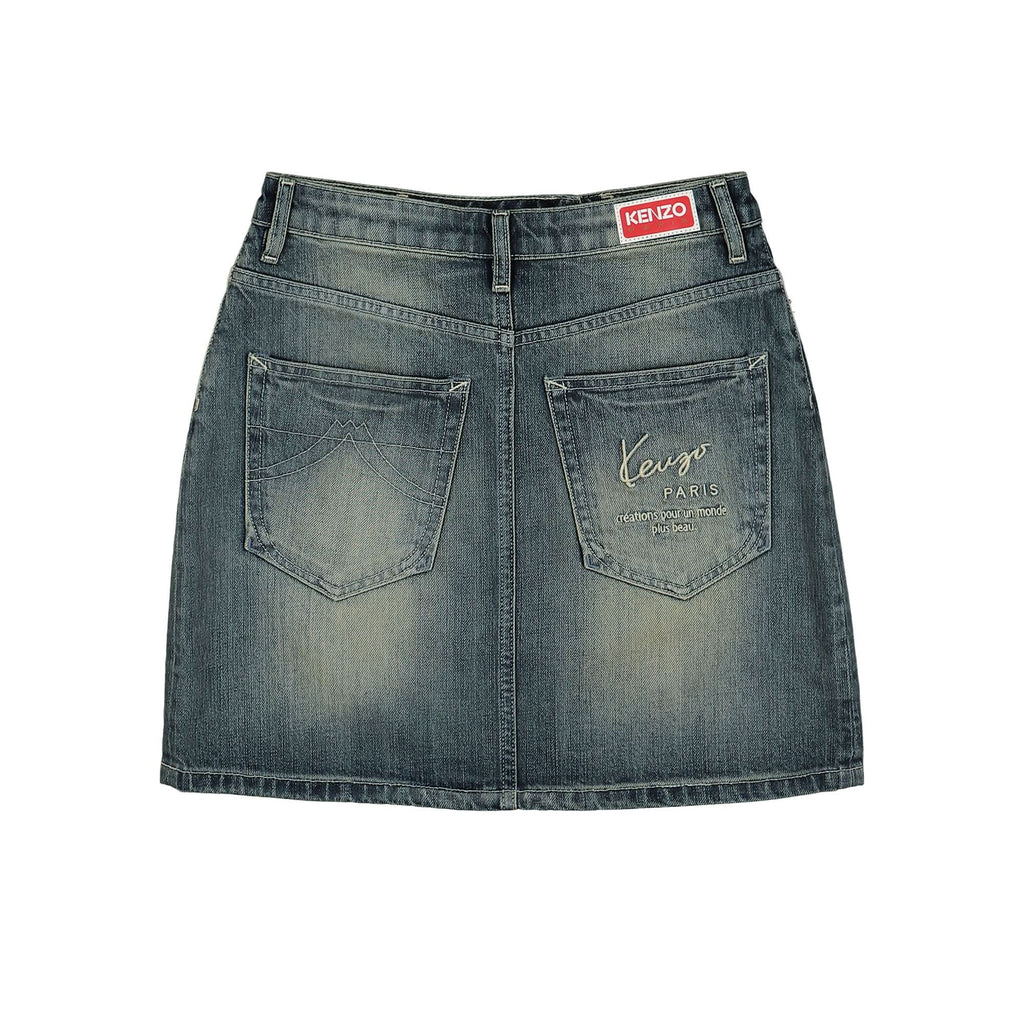 Logo-embroidered Cotton Miniskirt