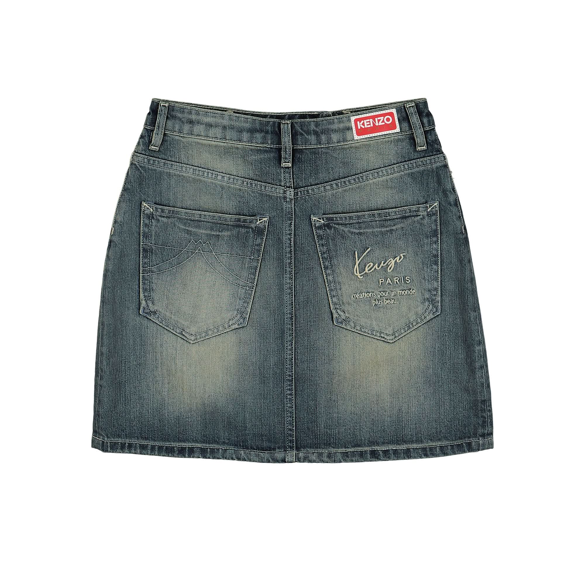 Logo-embroidered Cotton Miniskirt