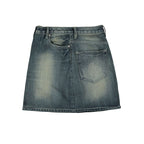 Logo-embroidered Cotton Miniskirt