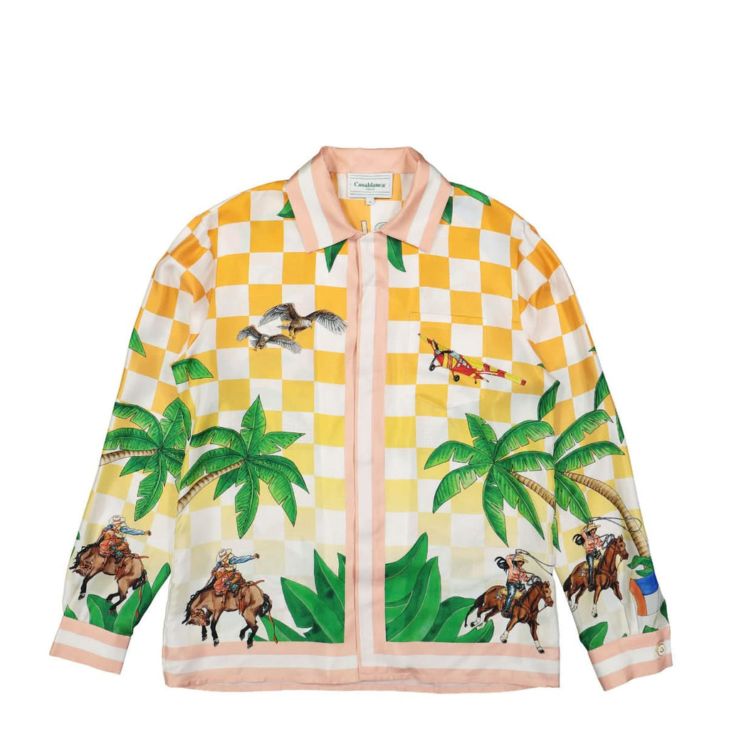 Cuban Collar Long Sleeve Shirt